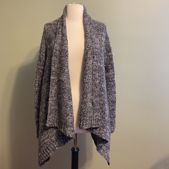 Talbots Women’s Medium Wool Alpaca Blend Open Front Waterfall Cardigan Sweater - Picture 2 of 10